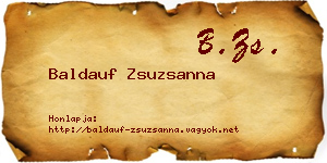 Baldauf Zsuzsanna névjegykártya